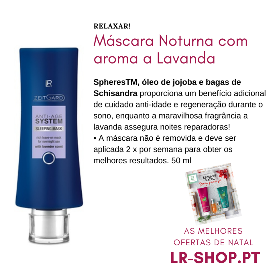 LR ZEITGARD Máscara Noturna com aroma a Lavanda-Refª 71014 - PVP 23,90€